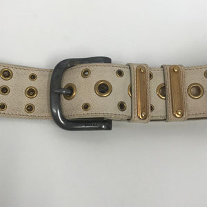 Prada Accessories - PRADA Leather Belt w Gold Tone Grommets SZ 90 36 Prada Accessories - PRADA Leather Belt w Gold Tone Grommets SZ 90 36